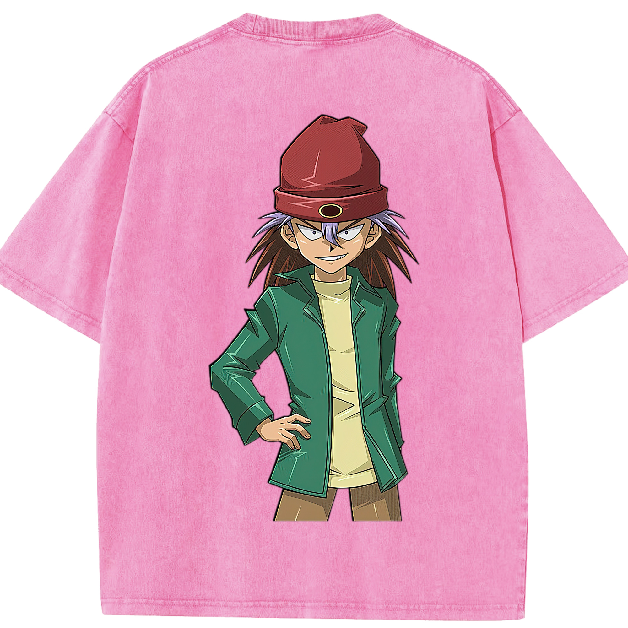（画像用） 遊☆戯☆王 Yu-Gi-Oh! 綿100% ヴィンテージ風 半袖Tシャツ（背面プリント）
